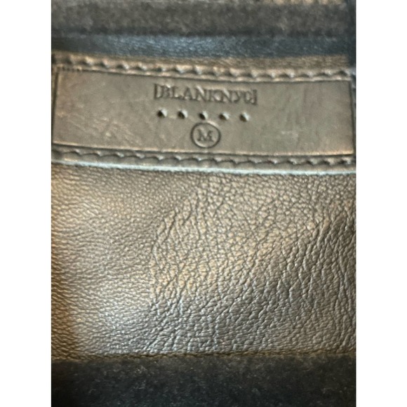 NFS BlankNYC Draped Faux Leather Zipper Front Asymmetrical Jacket Coat Size M - Picture 8 of 9